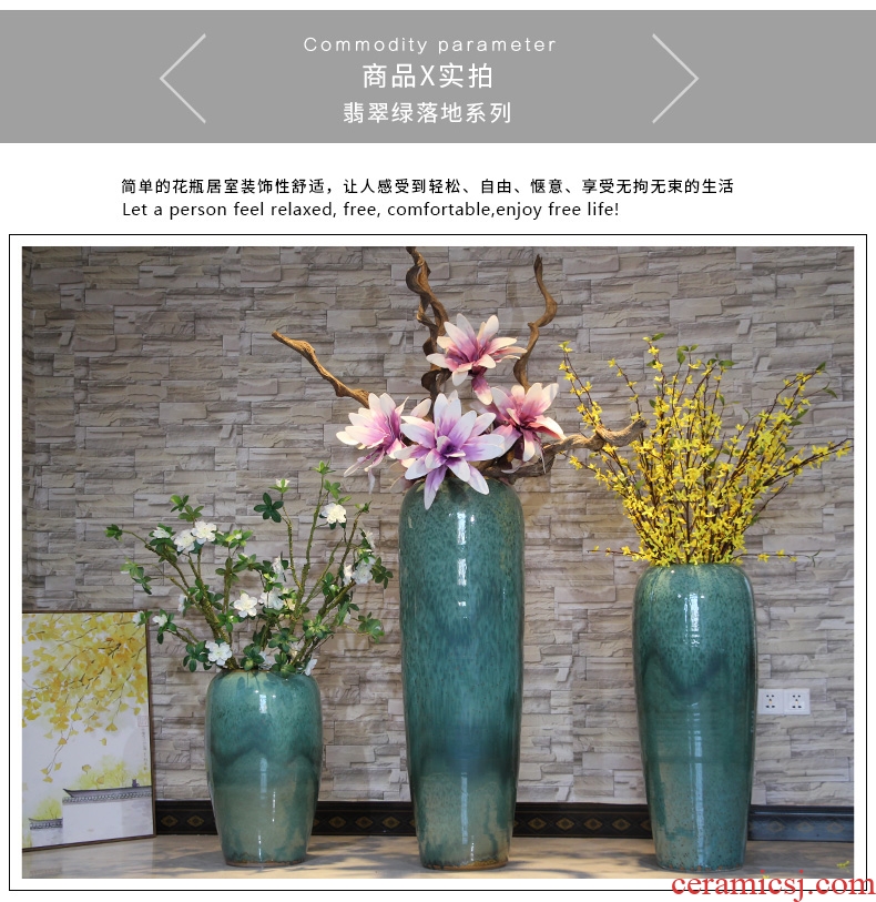 Jingdezhen ceramic big vase colored glaze flower arranging landing place villa living room flower implement contracted and I retro POTS - 42466682168