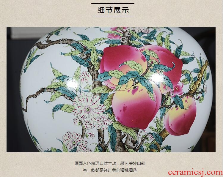 Jingdezhen ceramics big vase furnishing articles hand - made modern Chinese peony sitting room adornment TV ark, furnishing articles - 546748297926