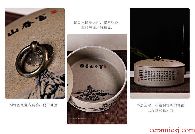 Ronkin ceramic seal pot of pu 'er tea pot large tea cake store receives the seventh, peulthai the tea taking kung fu tea accessories