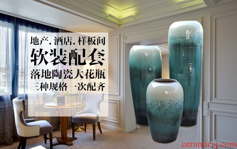 Jingdezhen of large vases, the sitting room porch place Chinese up flower flower implement hotel ceramic decoration - 537234824282