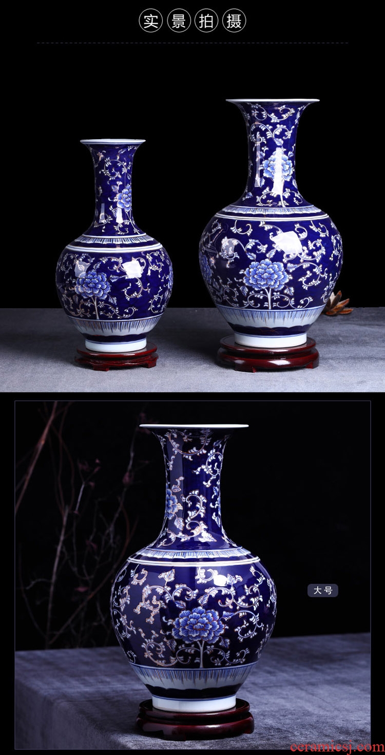 Ground vase large flower arrangement is I and contracted sitting room Nordic decorative furnishing articles hotel ceramics jingdezhen restoring ancient ways - 543331812563