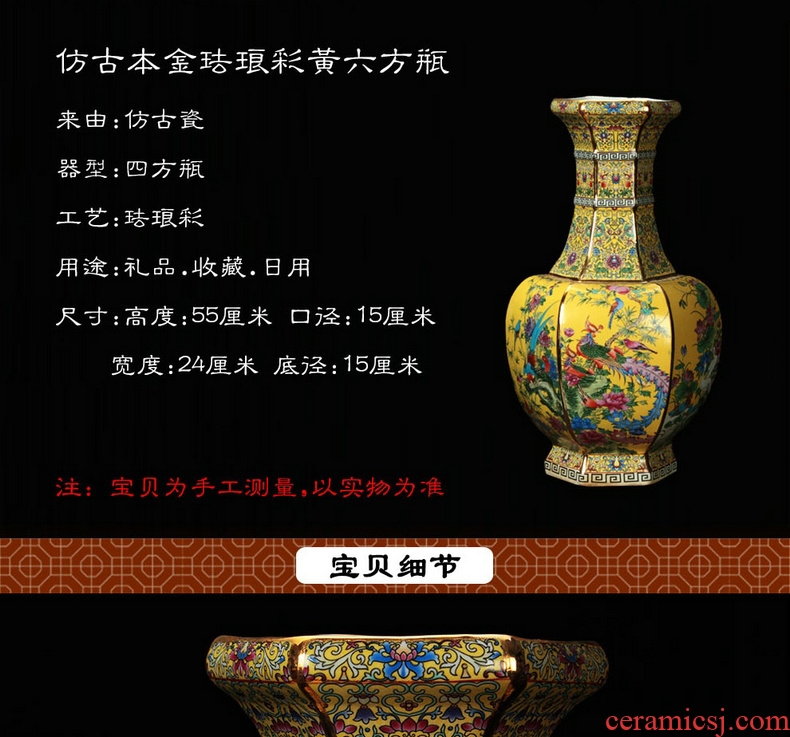 Jingdezhen ceramics hand - made double elephant ears in extremely good fortune of the big vase of blue and white porcelain classical home furnishing articles - 539863655732