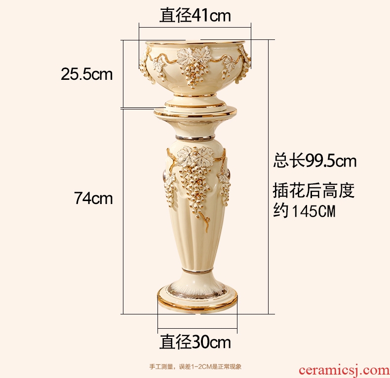 Jingdezhen ceramics hand - made youligong peach pomegranate flower grain general canister to Chinese classical furnishing articles - 569518563320