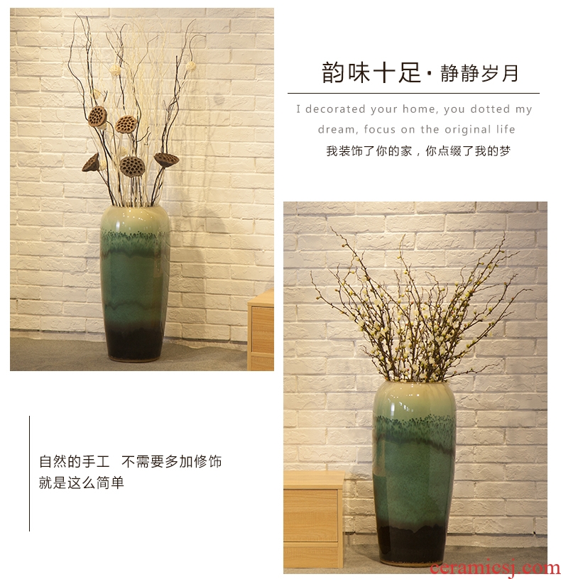Jingdezhen ceramic garden hotel club restaurant of large vases, flower implement of new Chinese style flower big sitting room place - 552281065024