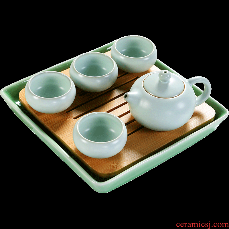 Beauty cabinet contracted your kiln kung fu tea set suit Japanese dry tea tray ceramic household teapot teacup tea tea ceremony