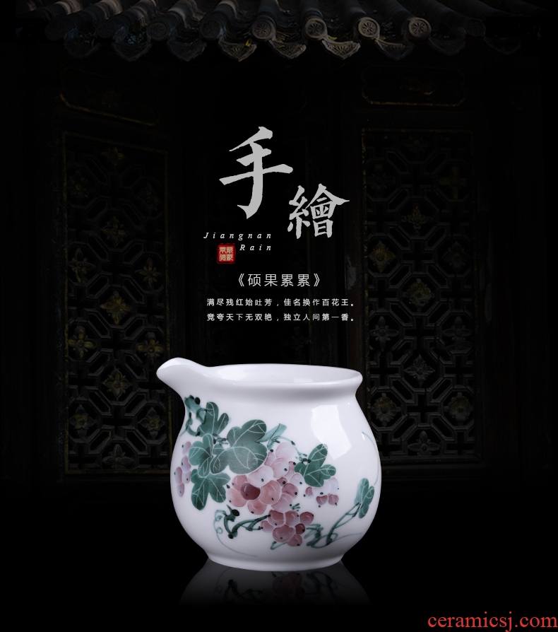 Jingdezhen hand - made under the glaze color ceramic fair keller kung fu tea accessories and cup and a cup of tea is tea sea