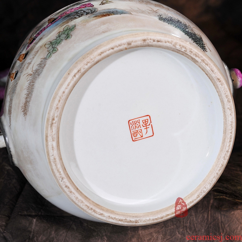 Archaize of jingdezhen ceramics powder enamel in the 80 s trunk beasts vase crafts home furnishing articles sitting room