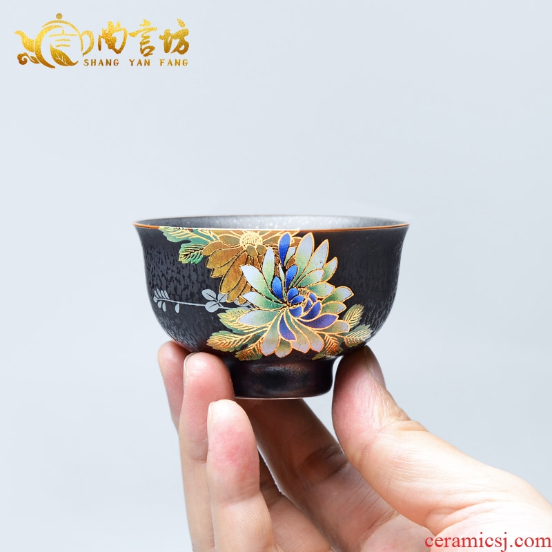 It still fang ceramic sample tea cup big kung fu tea tea cup, individual CPU master single CPU rust glaze small cups