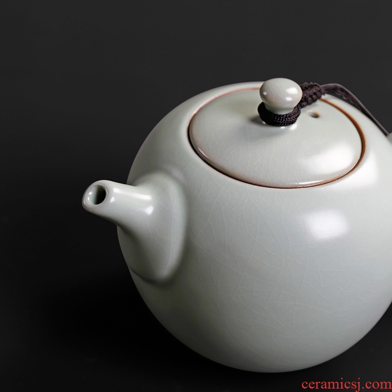 Royal refined your up ceramic teapot single pot on kung fu tea set household ice crack filtering contracted tea