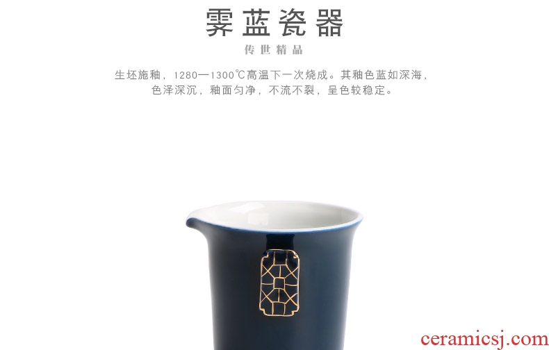 Mr | ji nan shan blue paint points tea exchanger with the ceramics fair keller tea accessories by hand and cup against the hot cups