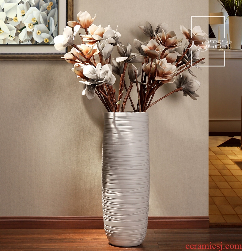 Jingdezhen hand - made pastel landscape ceramic large vases, large sitting room adornment hotel furnishing articles - 45418565012