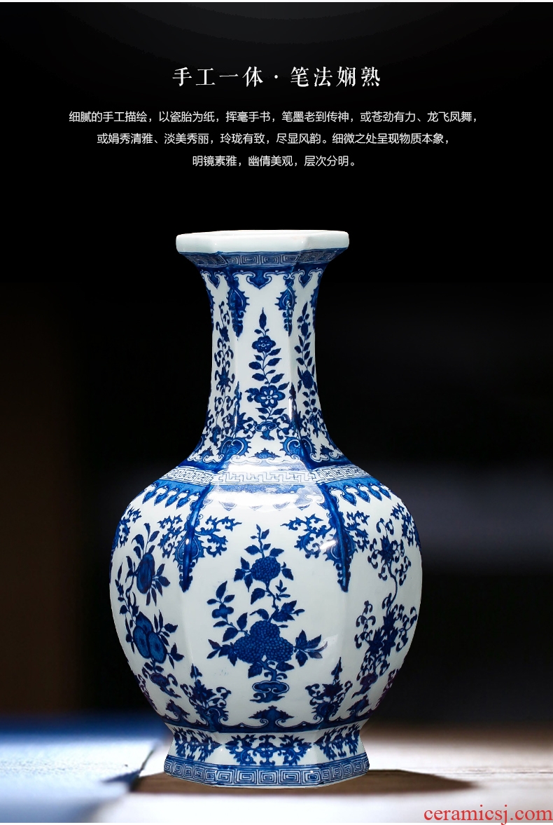 Jingdezhen ceramics vase high - grade gold straw yellow flowers open wealth vase modern household adornment furnishing articles - 560564932250