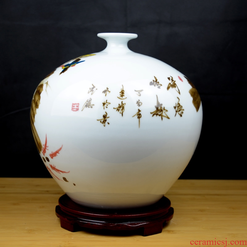 Jingdezhen ceramics hand - made of blue and white porcelain vase in the sitting room TV ark, home decoration crafts porcelain furnishing articles