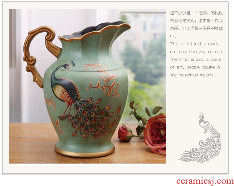 Be born big ceramic vase Chinese style restoring ancient ways furnishing articles sitting room hotel lobby up household soft adornment flower arranging device - 22199731327