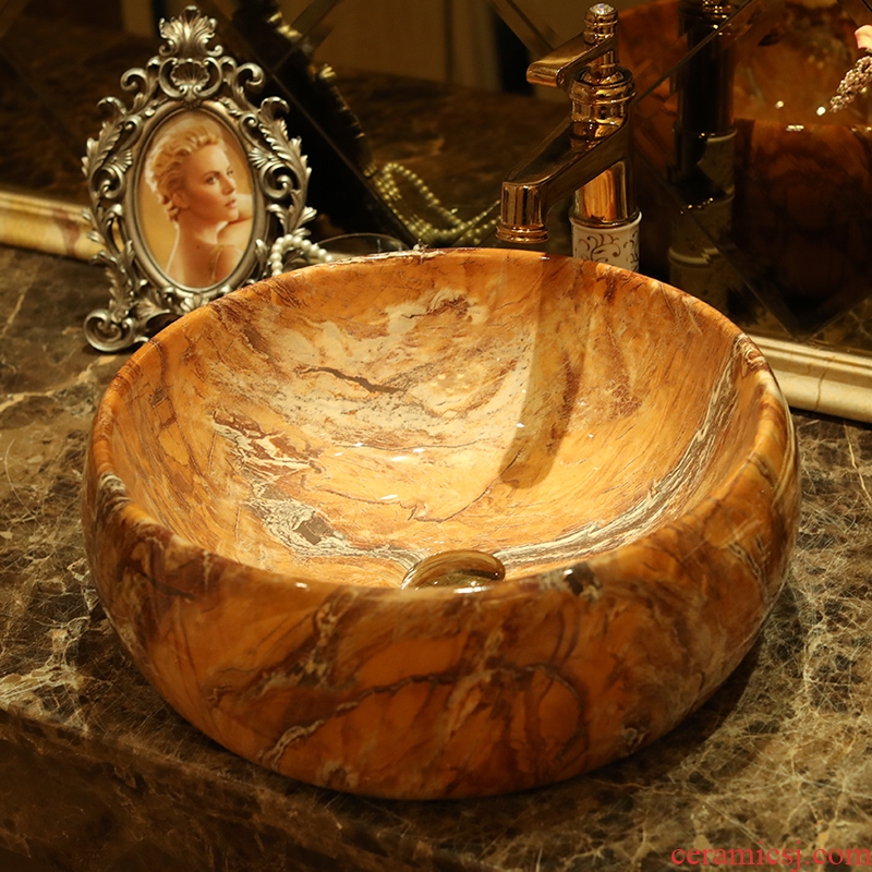 Jingdezhen ceramic stage basin art ou shifang marbled sink bathroom sinks