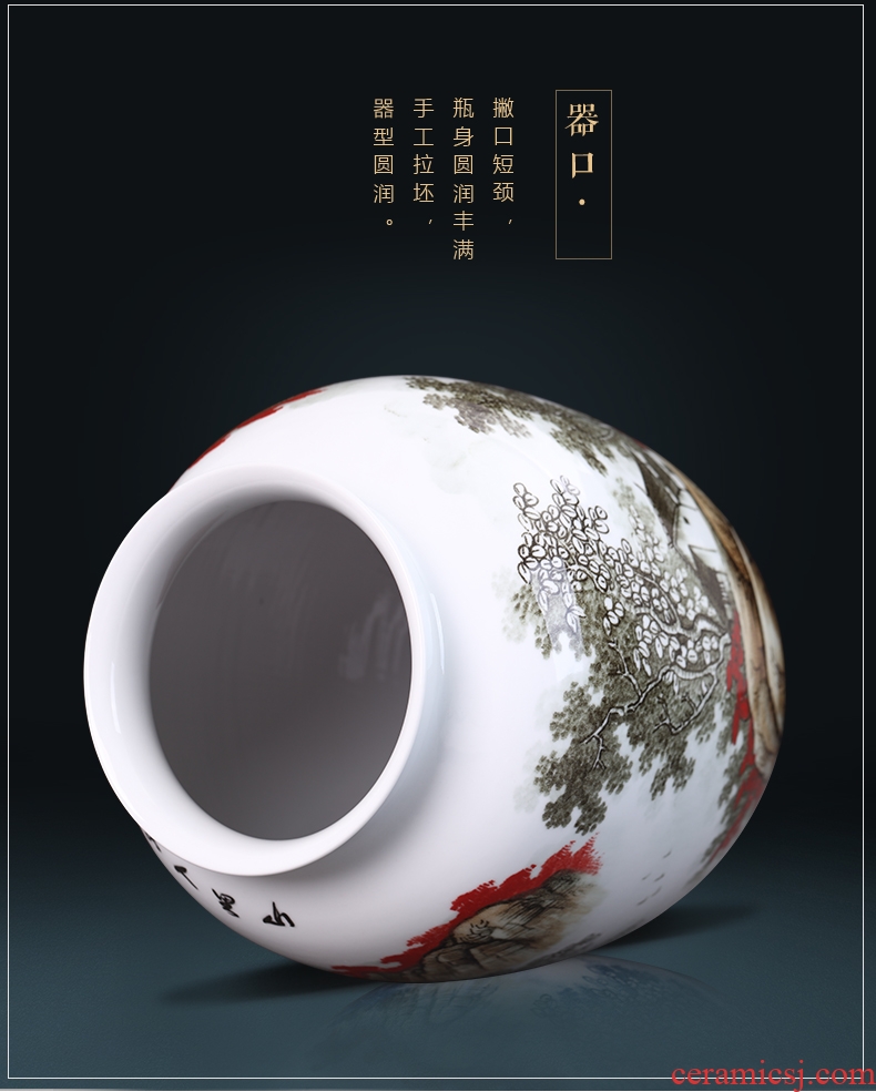 Jingdezhen ceramic large dried flower vase TV ark adornment furnishing articles sitting room be born Chinese flower arrangement to restore ancient ways ideas - 570307601102
