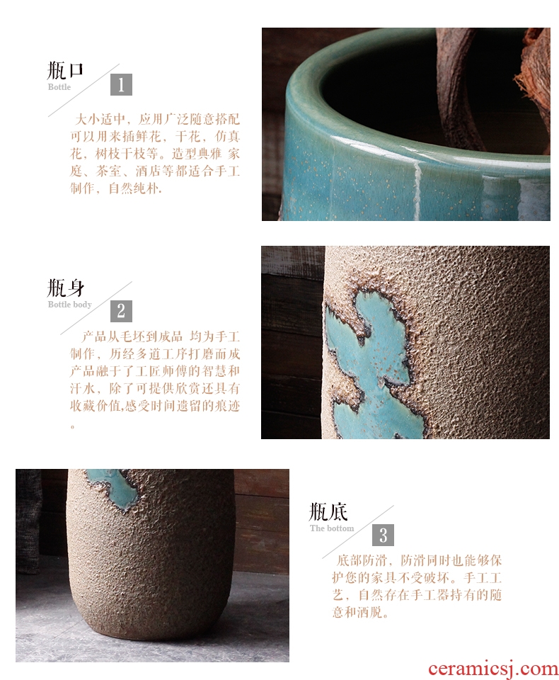 Jingdezhen ceramics European golden peony of large vases, flower arrangement of Chinese style living room porch place TV ark - 566034025508
