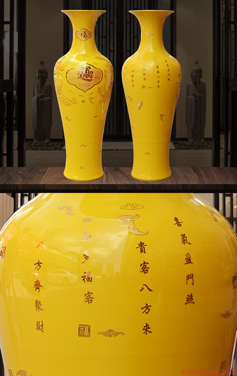 Jingdezhen ceramics bright future European large vase sitting room adornment is placed large 1.2 meters 1.8 meters - 16117910827