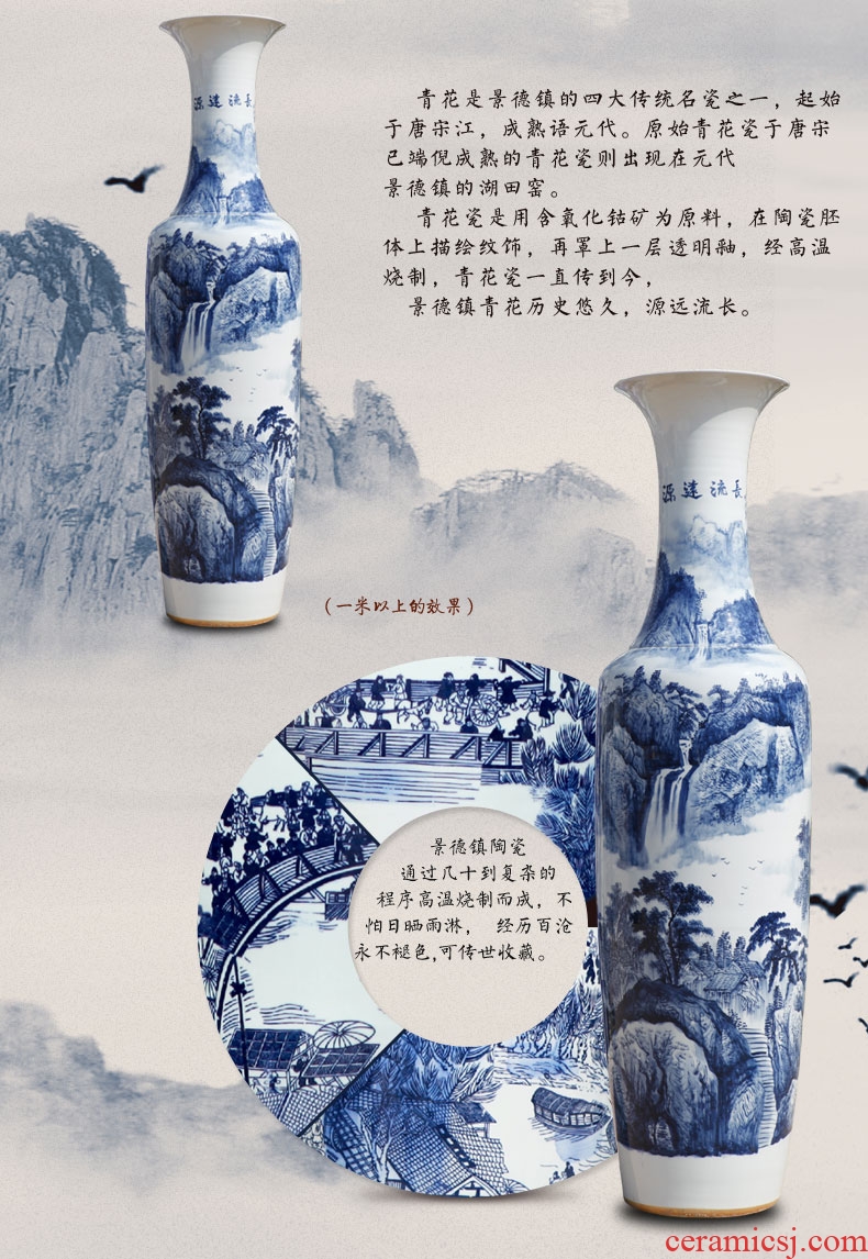 Jingdezhen ceramic hotel villa garden of large vases, the sitting room porch up flower flower adornment furnishing articles - 41575938991