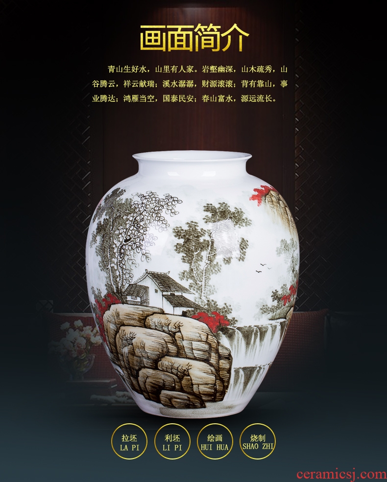 Jingdezhen ceramics has a long history in the bright future of large blue and white porcelain vase hotel furnishing articles - 569127166339 sitting room