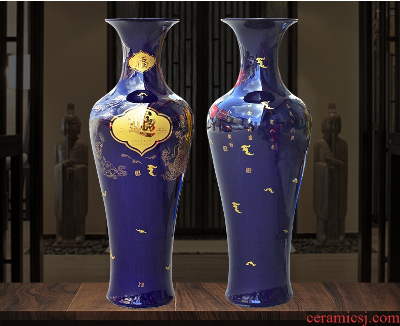 Jingdezhen ceramics bright future European large vase sitting room adornment is placed large 1.2 meters 1.8 meters - 16117910827