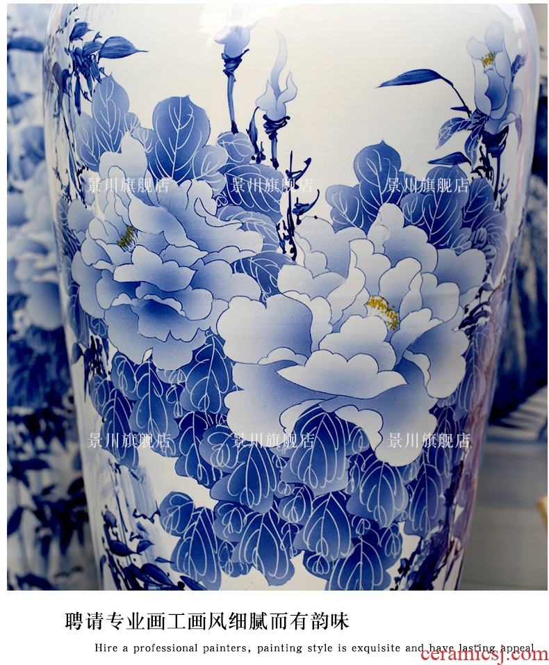 New Chinese style ceramic vase furnishing articles water living room TV cabinet creative light key-2 luxury three - piece flower arranging flowers between example - 544165221966