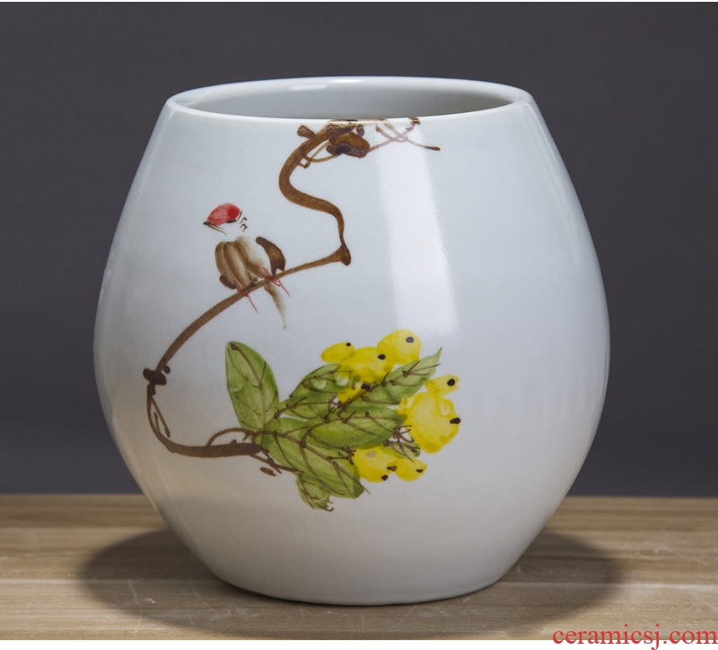 Jingdezhen ceramic dry flower flower vase of new Chinese style living room TV ark, wine home furnishing articles