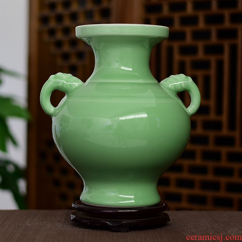 Jingdezhen ceramic furnishing articles adornment that occupy the home sitting room of large vase flower arranging hotel European modern vase - 572498057078
