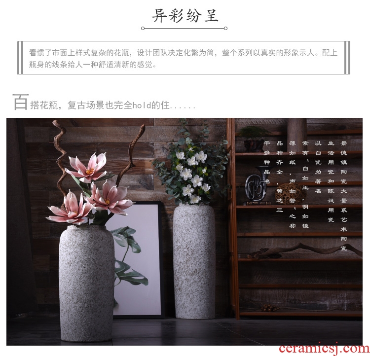 Jingdezhen ceramics live figure ground gourd vases large feng shui living room home furnishing articles - 563981437970