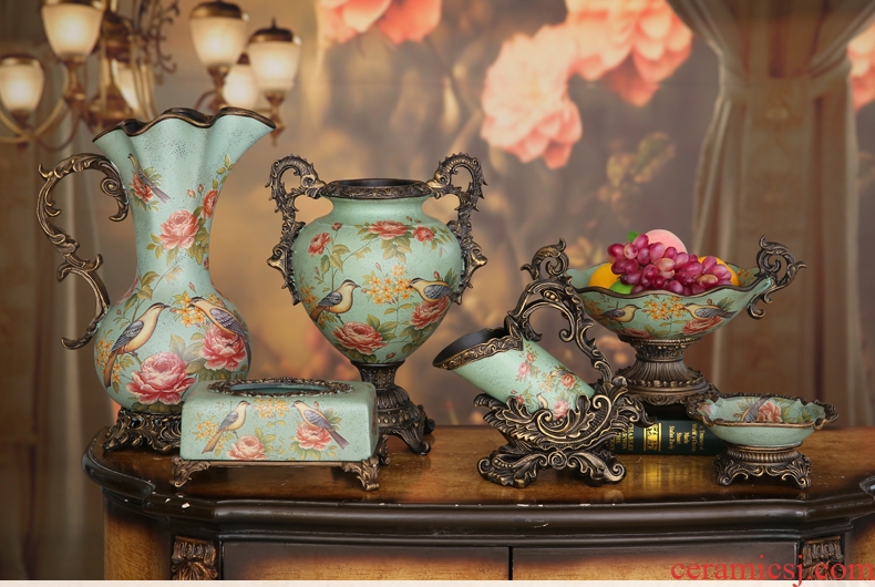 Jingdezhen ceramic floor coarse pottery large vases, I and contracted sitting room TV cabinet dry flower arranging furnishing articles retro POTS - 524952644629