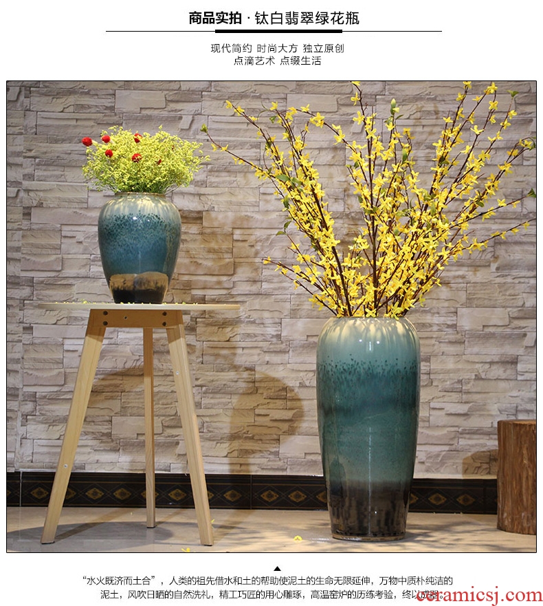 Jingdezhen ceramics of large vase furnishing articles sitting room hotel large new Chinese style household adornment TV ark - 524830347184