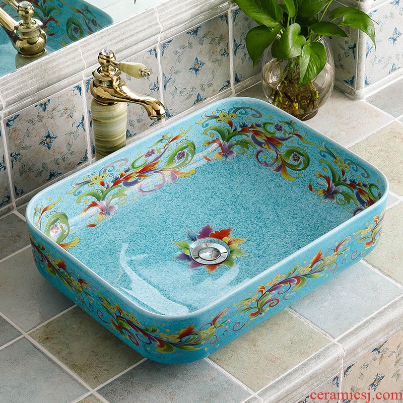 Ceramic lavabo rounded square basin European household decoration art commode toilets toilet basin basin