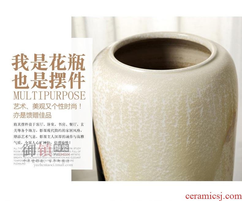 Longquan celadon vase sapphire tall waist jingdezhen ceramic vase vase for Buddha zen large vases, the clear soup WoGuo - 555923198741