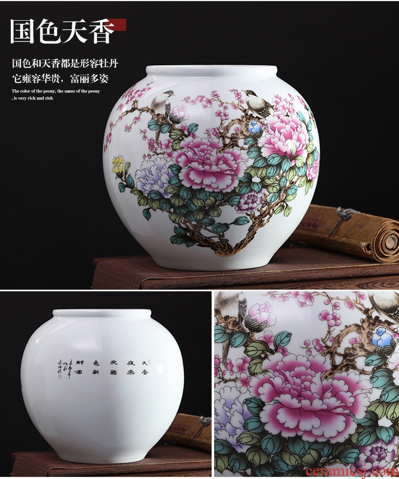 Jingdezhen ceramics of large vase furnishing articles large flower arranging the sitting room of Chinese style household adornment hand - made of porcelain - 38820584385