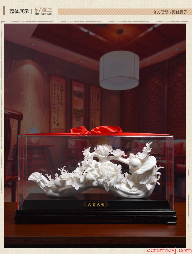 Oriental clay ceramic flower furnishing articles of handicraft sitting room porch decoration version into gifts/prosperous New Year