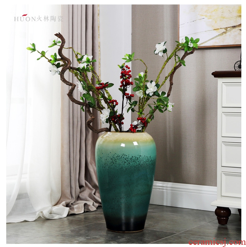 Jingdezhen guanyao open big archaize ceramic vase piece of porcelain home furnishing articles sitting room adornment flowers, TV ark - 567334237431