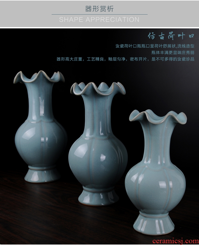 Jingdezhen blue and white porcelain vase of pure manual celebrity famous large sitting room archaize handicraft furnishing articles - 45854025637