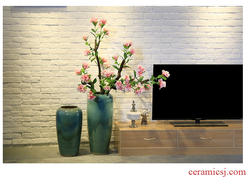 The sitting room of large villa restaurant floor flower vase study hall, vases, flower implement ceramic decorations furnishing articles - 550663584634