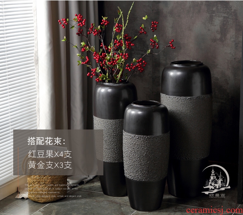European high vase furnishing articles sitting room be born the flowers large dried flower, flower vases, ceramic household decorations ideas - 568602520904