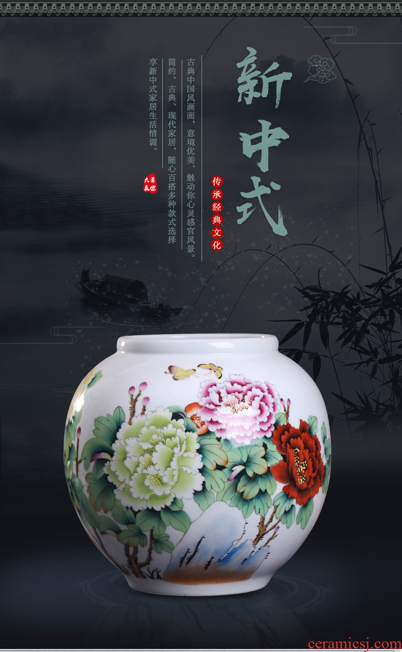 Jingdezhen ceramics of large vase color under the glaze of blue and white porcelain vase I sitting room hotel decoration 1 m - 564481704085