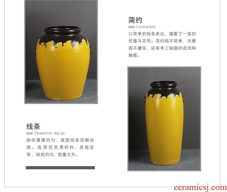 Jingdezhen ceramic large vases, garden villa decoration theme hotel furnishing articles home decoration floral outraged - 556496709279