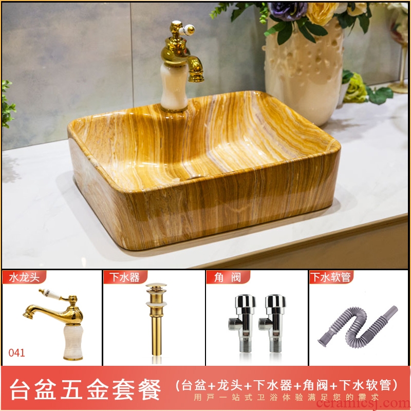 M beautiful art ceramic lavabo basin is the basin that wash a face the stage basin rectangle marble