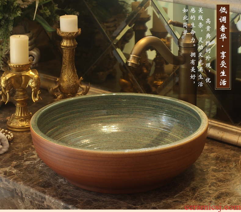 Handmade jingdezhen ceramic stage basin bathroom basin sink lavatory basin art antique small basin