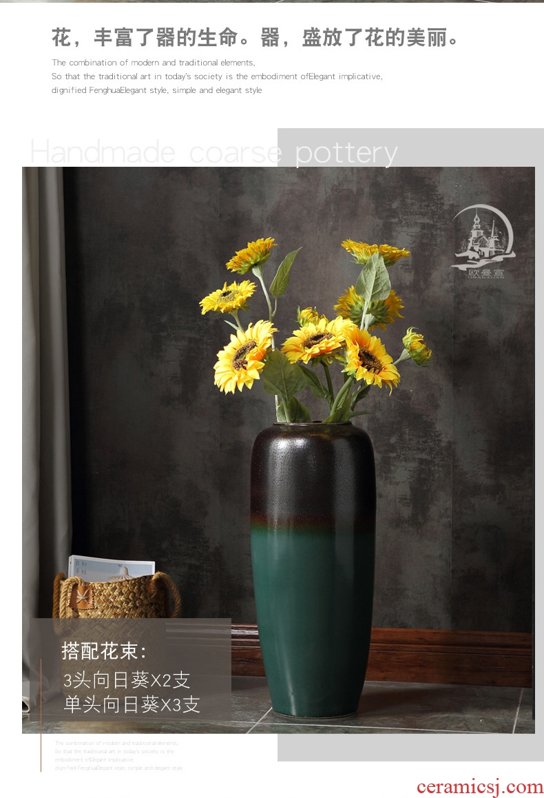 Designer vase furnishing articles insert ceramic vase example room light soft adornment of the sitting room of large vase decoration key-2 luxury - 569021614082