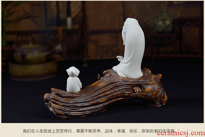 Oriental soil dehua white porcelain its art creative ceramic asked Chinese zen furnishing articles/sitting room