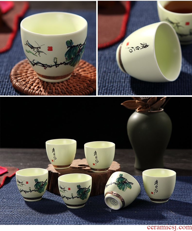 DH masters cup single cup of jingdezhen ceramic kung fu tea cups sample tea cup tea cups, small glass cup