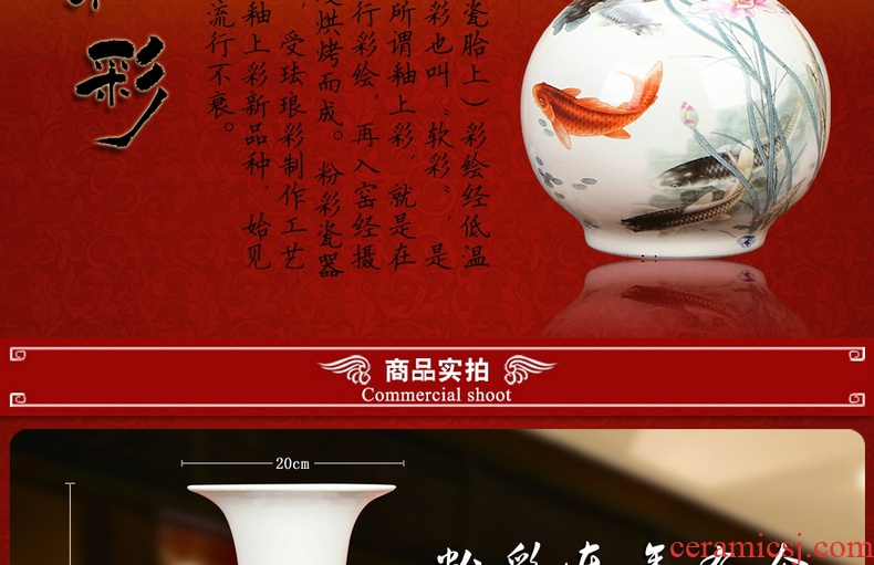 Jingdezhen ceramics beaming white vase vogue to live in high - grade gold straw handicraft furnishing articles - 43883557685