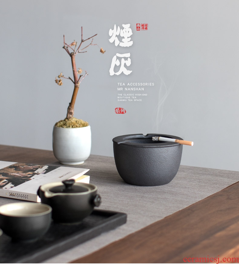 Mr Nan shan Japanese move ashtray ceramic large restoring ancient ways with cover creative household tea accessories accessories