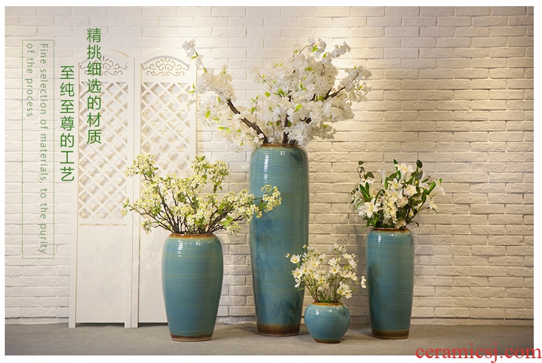 Jingdezhen ceramics of large vase furnishing articles sitting room hotel large new Chinese style household adornment TV ark - 548536998176