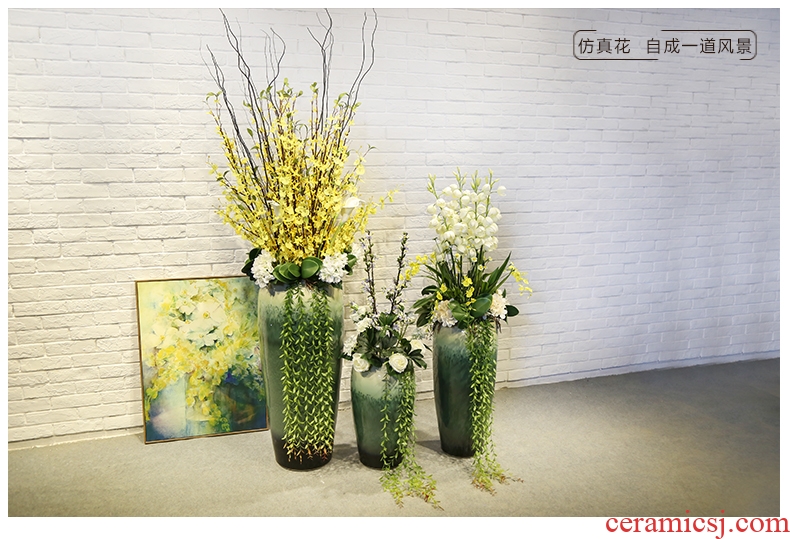 Jingdezhen ceramic floor big vase club hotel decoration flower flower implement big sitting room porch furniture furnishing articles - 569954315107